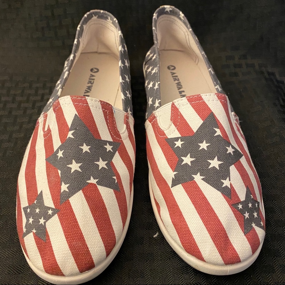 Airwalk Red, White & Blue Flag Slip Ons
